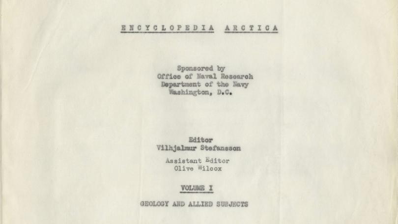 scan of the title page of the Encyclopedia Arctica