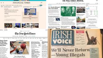 Front pages of different newspapers