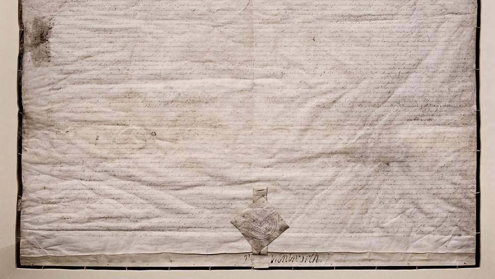 image of the charter of Dartmouth College from 1769