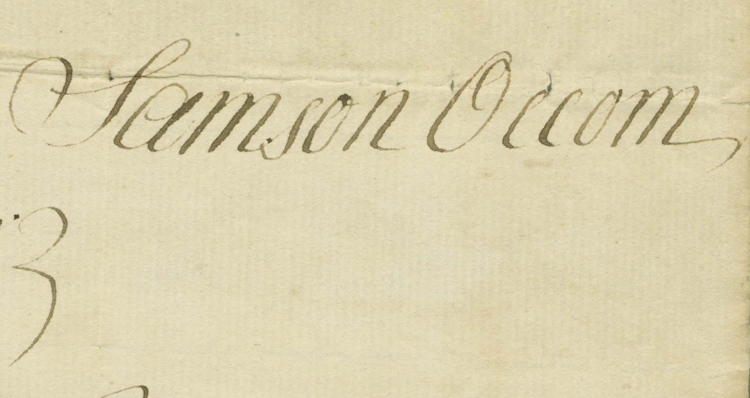 image of Samson Occom's signature