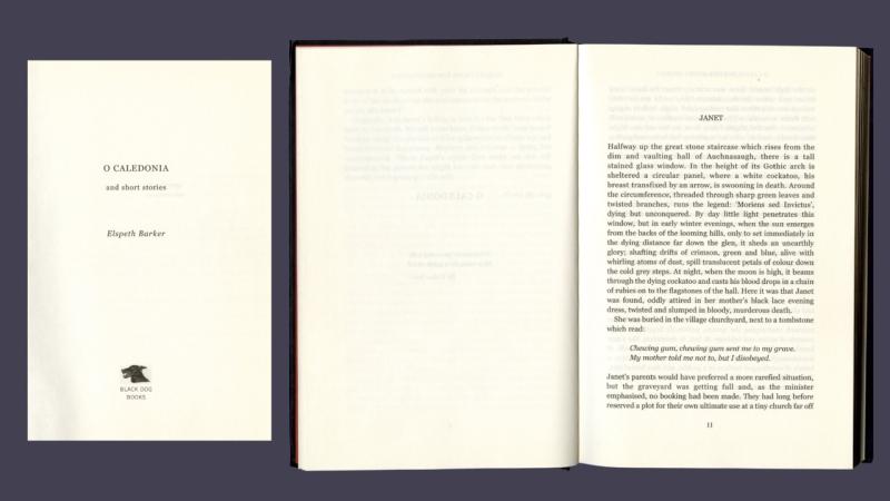 title page and first page of book O Caledonia