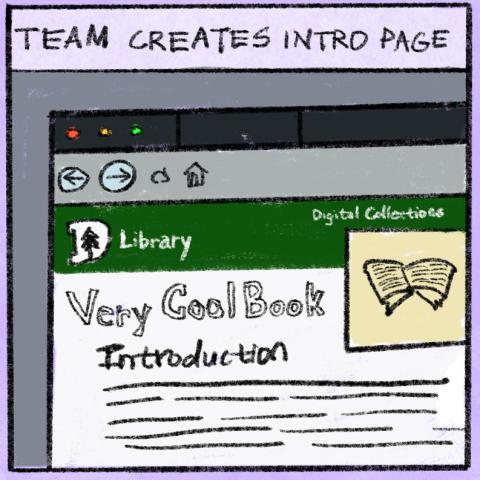 web page with text about the new digital object