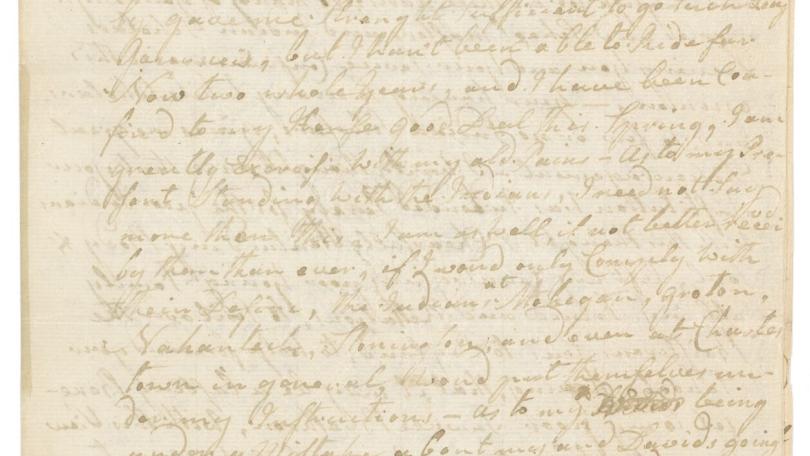 letter, Occom to Wheelock, 1771