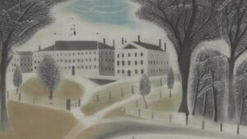 Drawing of Dartmouth College ca. 1835