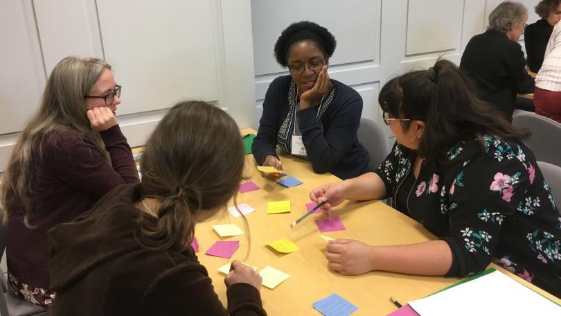 Librarians working together at the Librarians Active Learning Institute at Dartmouth