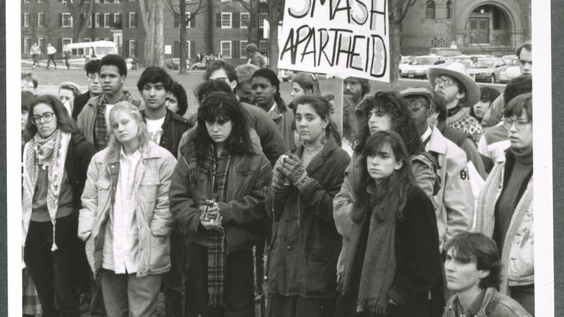 Students protesting Apartheid, 1989