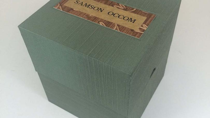 Occom papers repatriation presentation box.