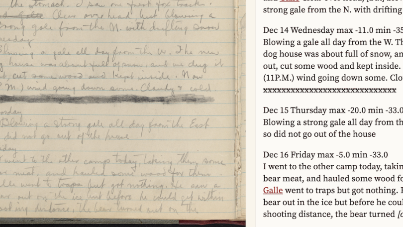 excerpt from Knight's diary page 44 FromThePage