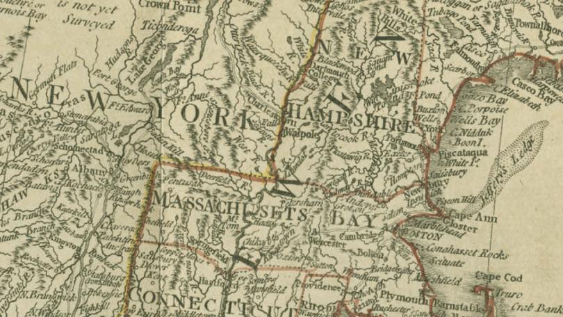 Map of New England from the Military Pocket Atlas