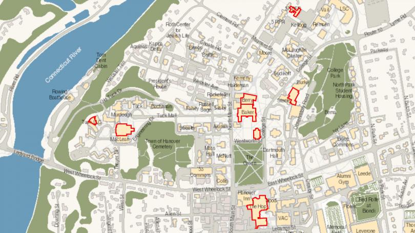Map of library locations