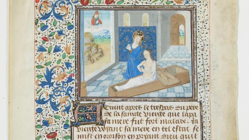 image of a page from a medieval book of hours