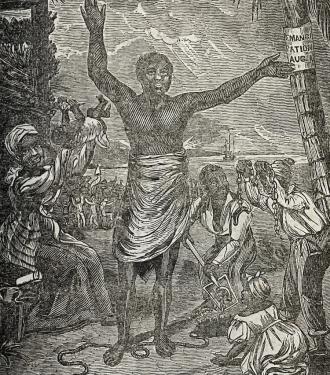 image of enslaved people celebrating emancipation