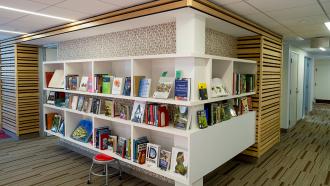 Books displayed on a shelf