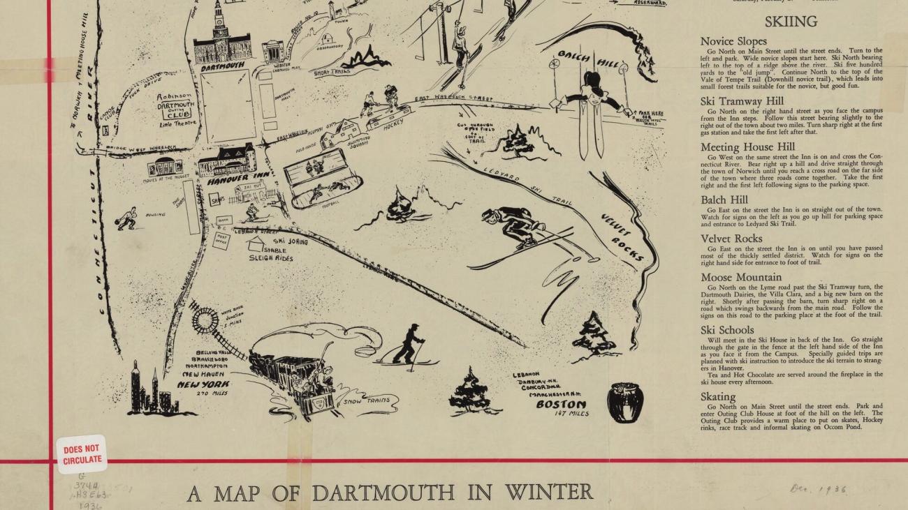 illustrated map of Hanover, New Hampshire
