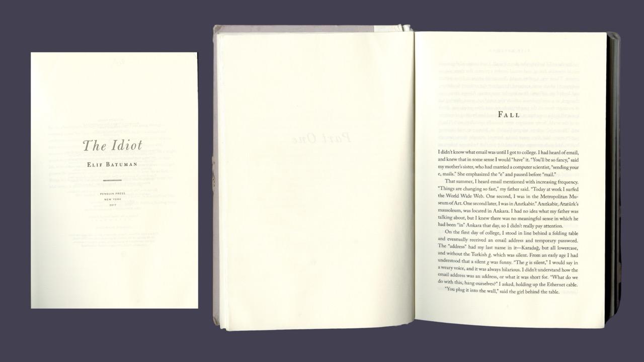 the idiot title page and first page