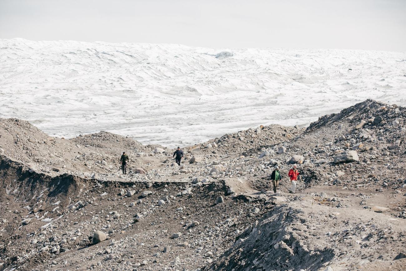 Professor Ross Virginia, right, in Greenland, 2018