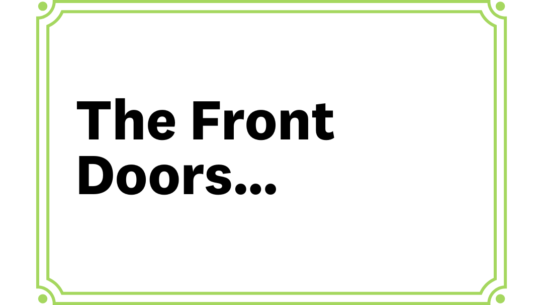 card reads the front doors