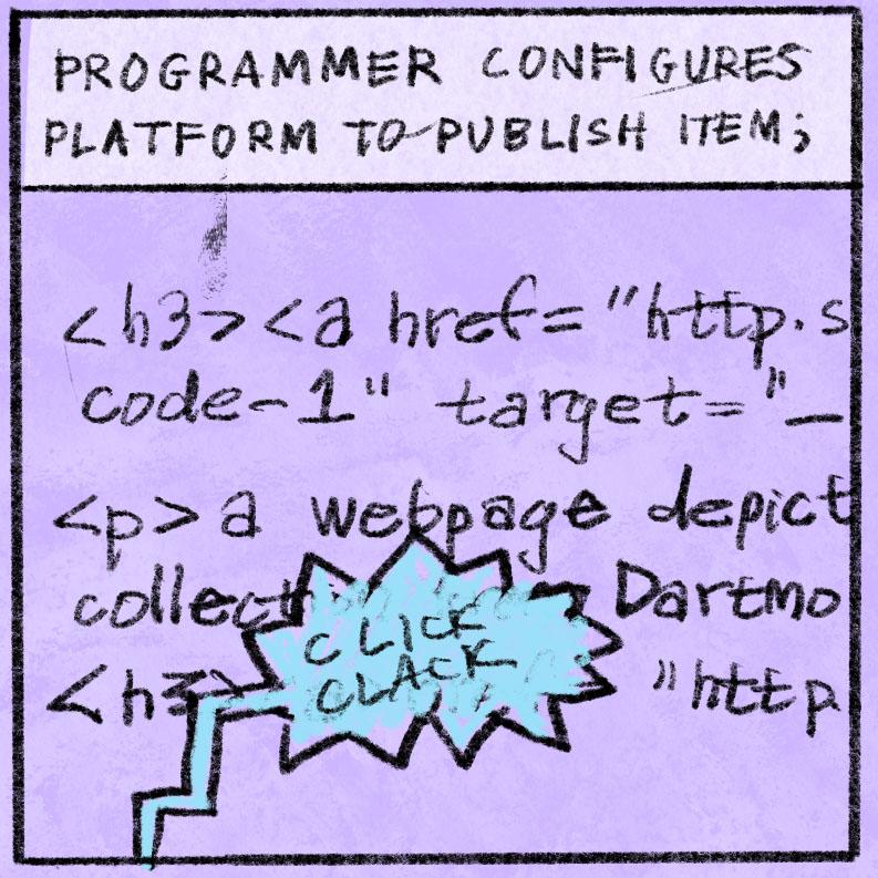 purple background and black lines of programming code