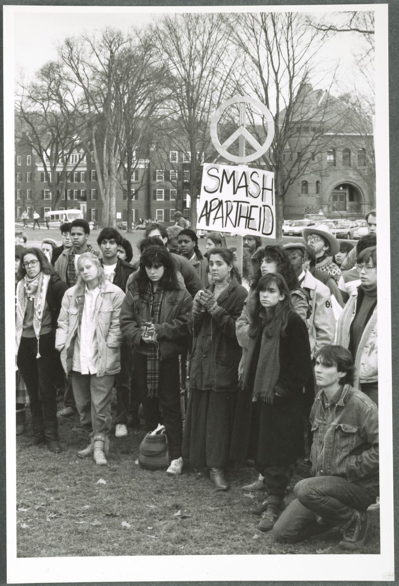 Students protesting Apartheid, 1989