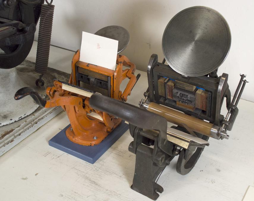 Two tiny platen presses
