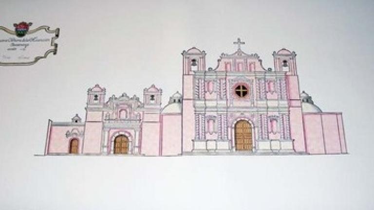 Drawing of a church